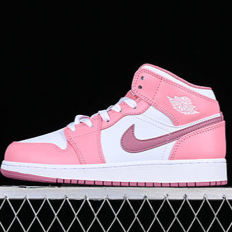 AIR JORDAN 1 MID GS VALENTINES DAY CHALK/DESERT BERRY/WHITE