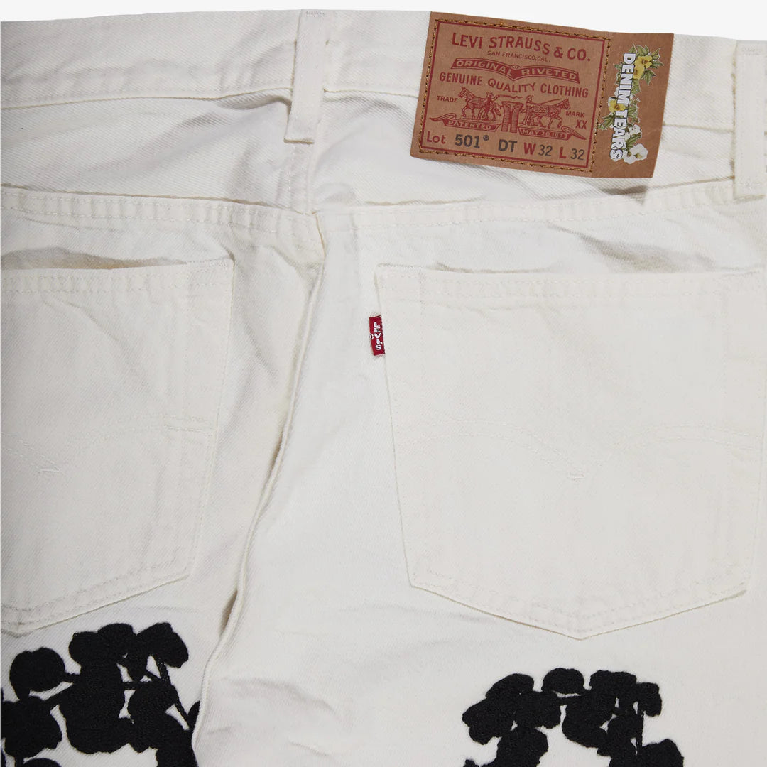 DENIM TEARS LÁNCSZEMES ÖLTÉSŰ PAMUT VIRÁGKOSZORÚ DENIM