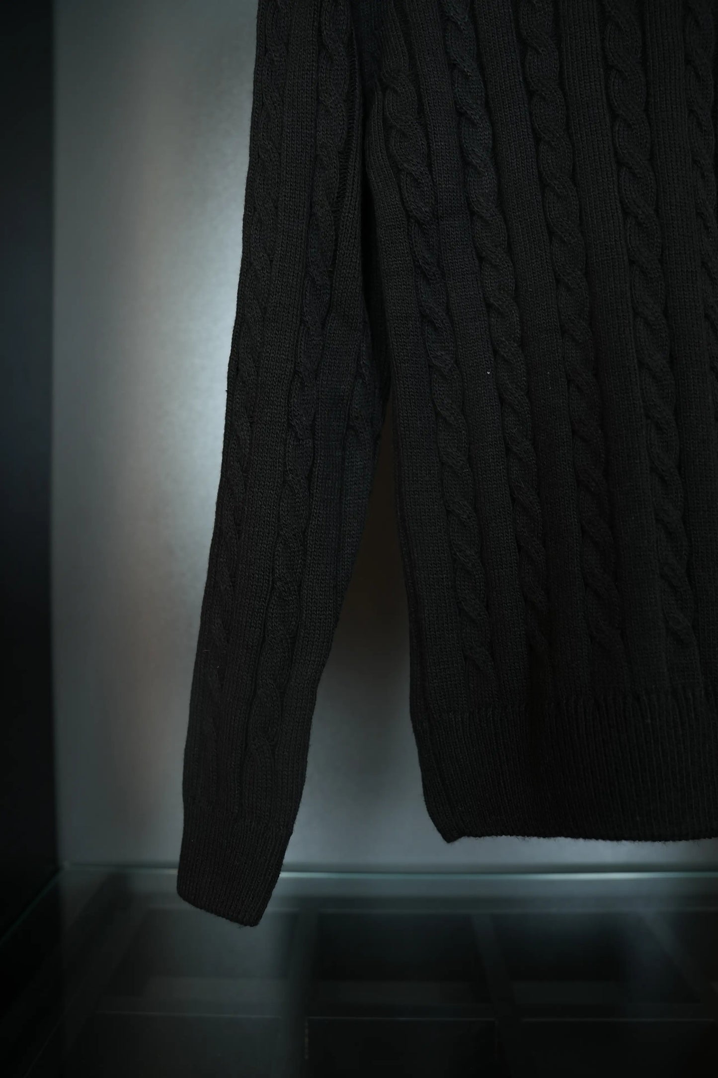 RALPH LAUREN KNITTED SWEATER - BLACK/WHITE
