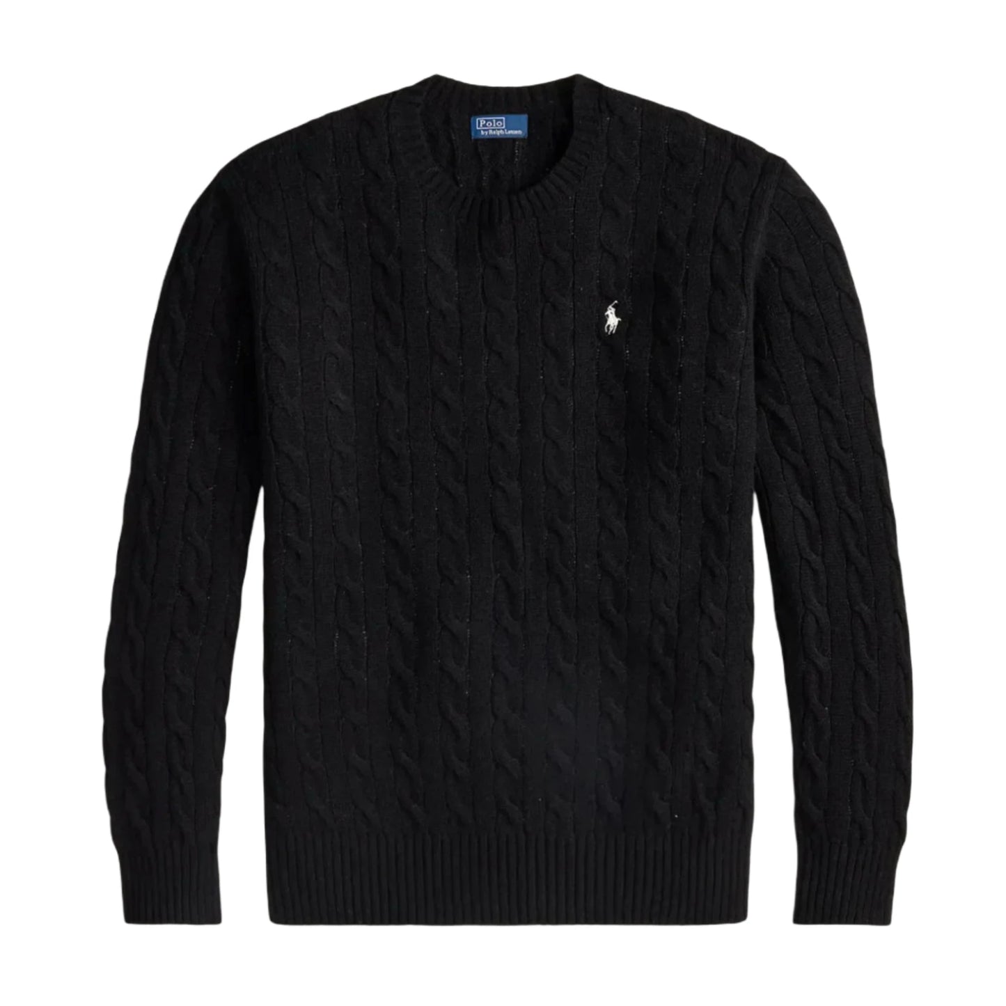 RALPH LAUREN KNITTED SWEATER - BLACK/WHITE