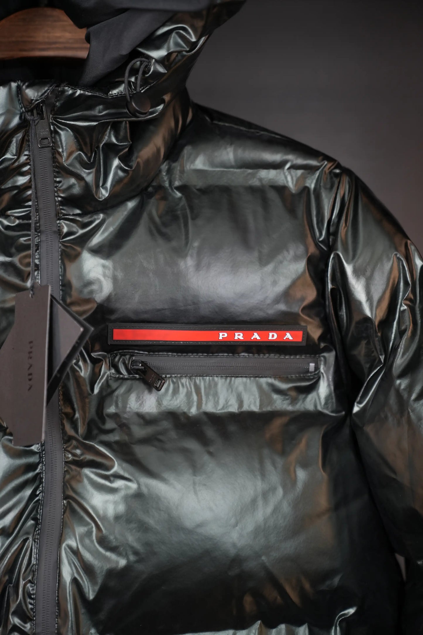 PRADA LIGHT RE-NYLON HOODED PUFFER JACKET