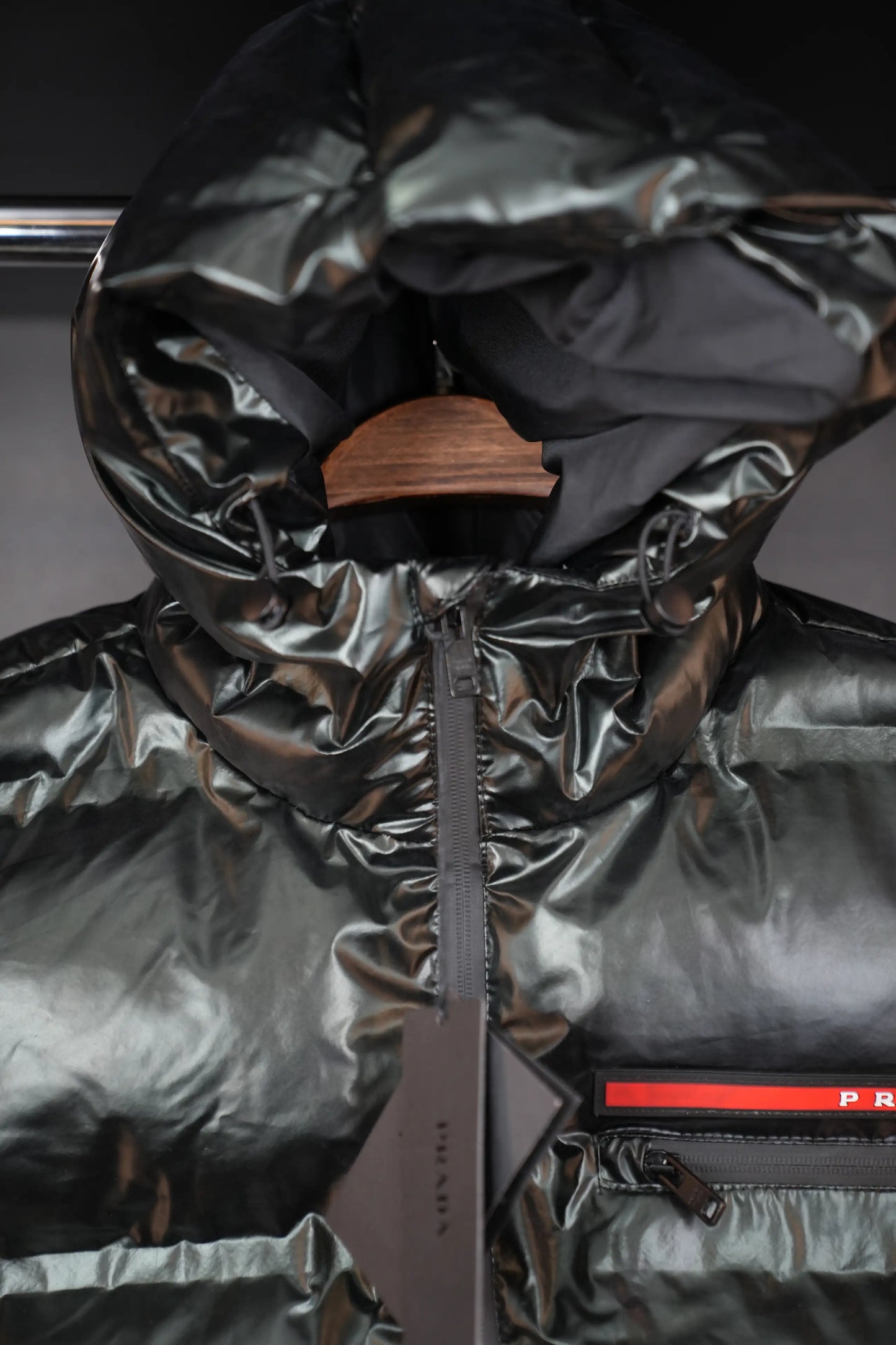 PRADA LIGHT RE-NYLON HOODED PUFFER JACKET