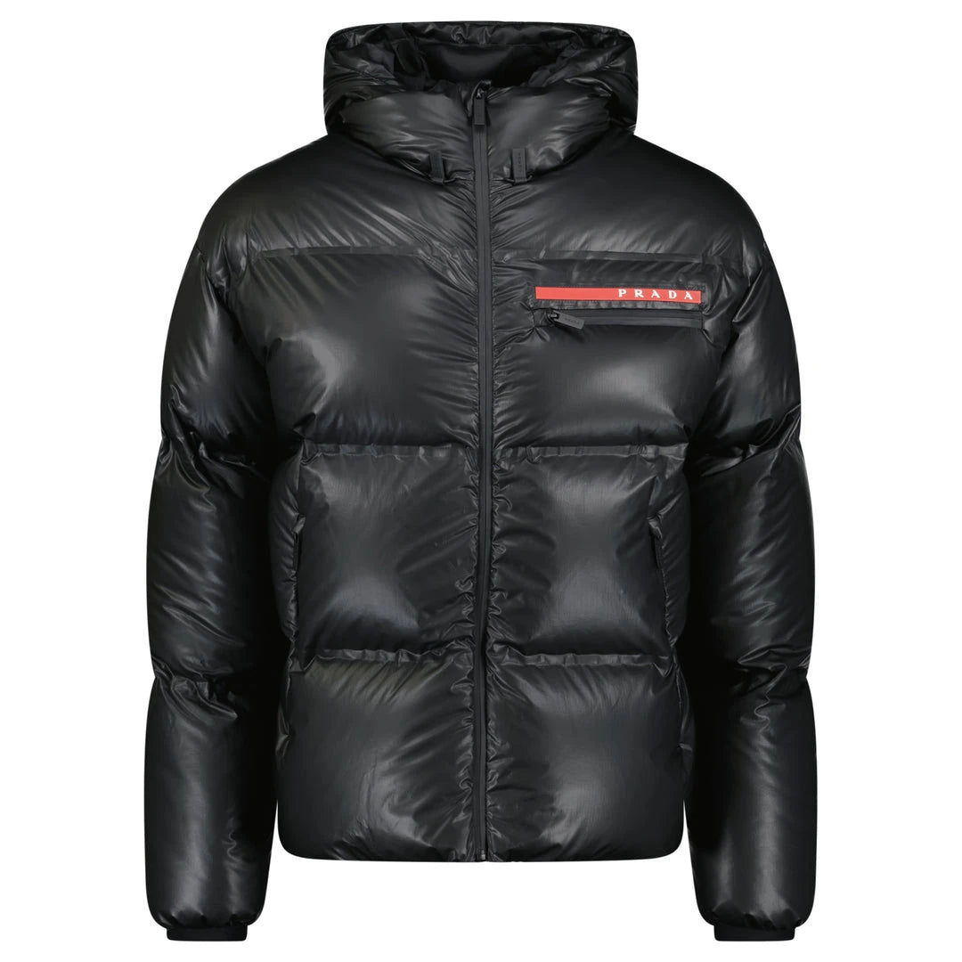 PRADA LIGHT RE-NYLON HOODED PUFFER JACKET