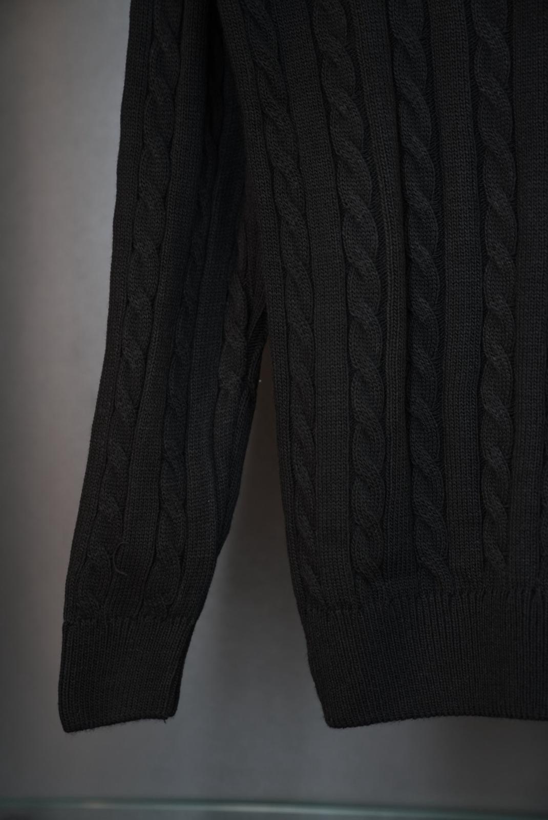 RALPH LAUREN KNITTED SWEATER - BLACK/RED