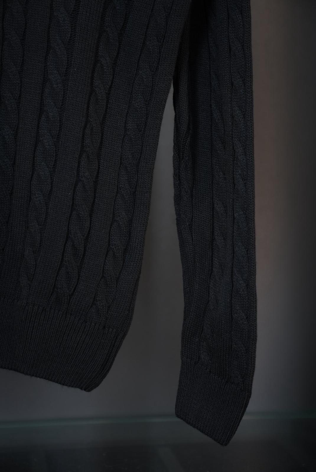RALPH LAUREN KNITTED SWEATER - BLACK/RED