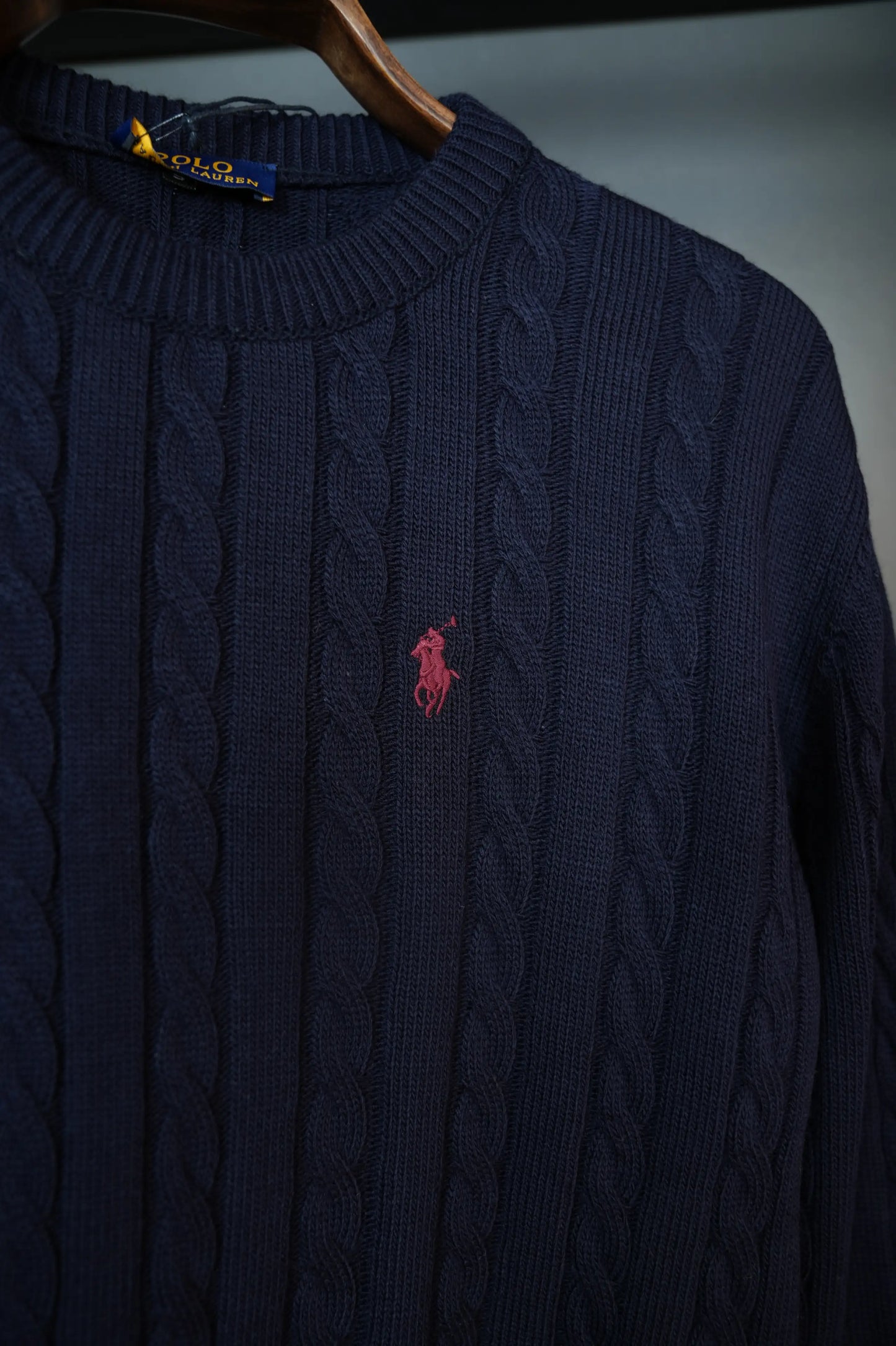 RALPH LAUREN KNITTED SWEATER - NAVY BLUE