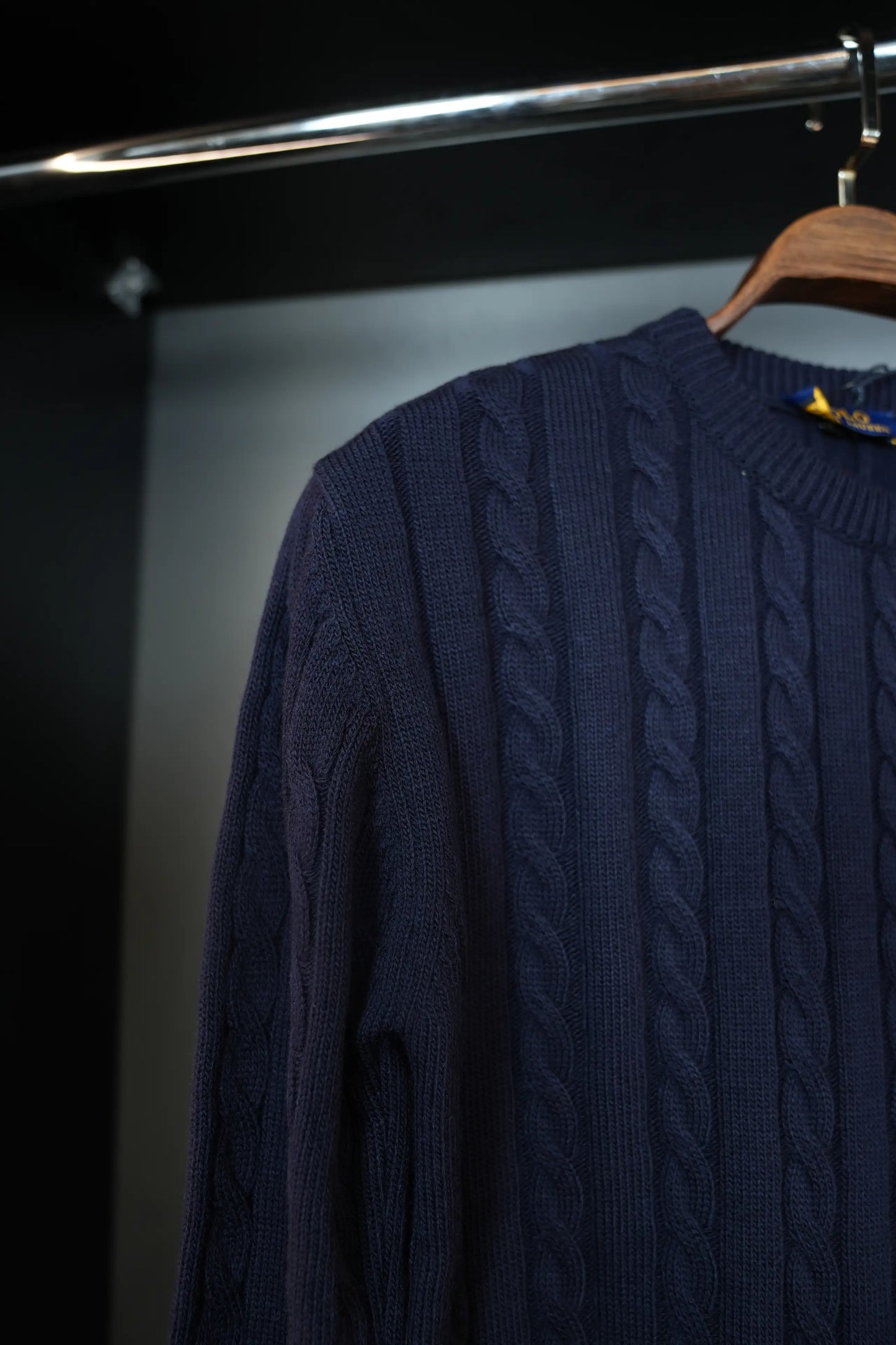 RALPH LAUREN KNITTED SWEATER - NAVY BLUE