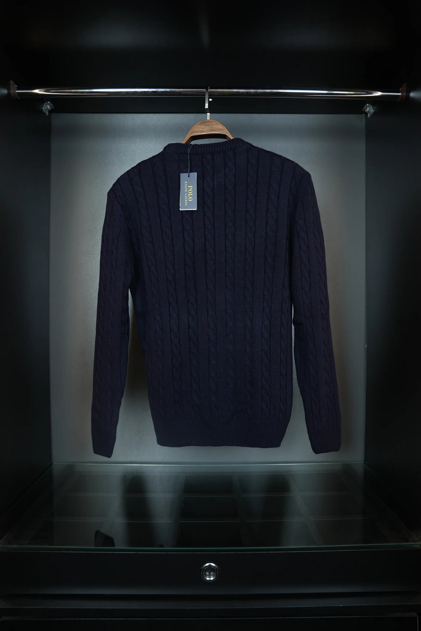 RALPH LAUREN KNITTED SWEATER - NAVY BLUE