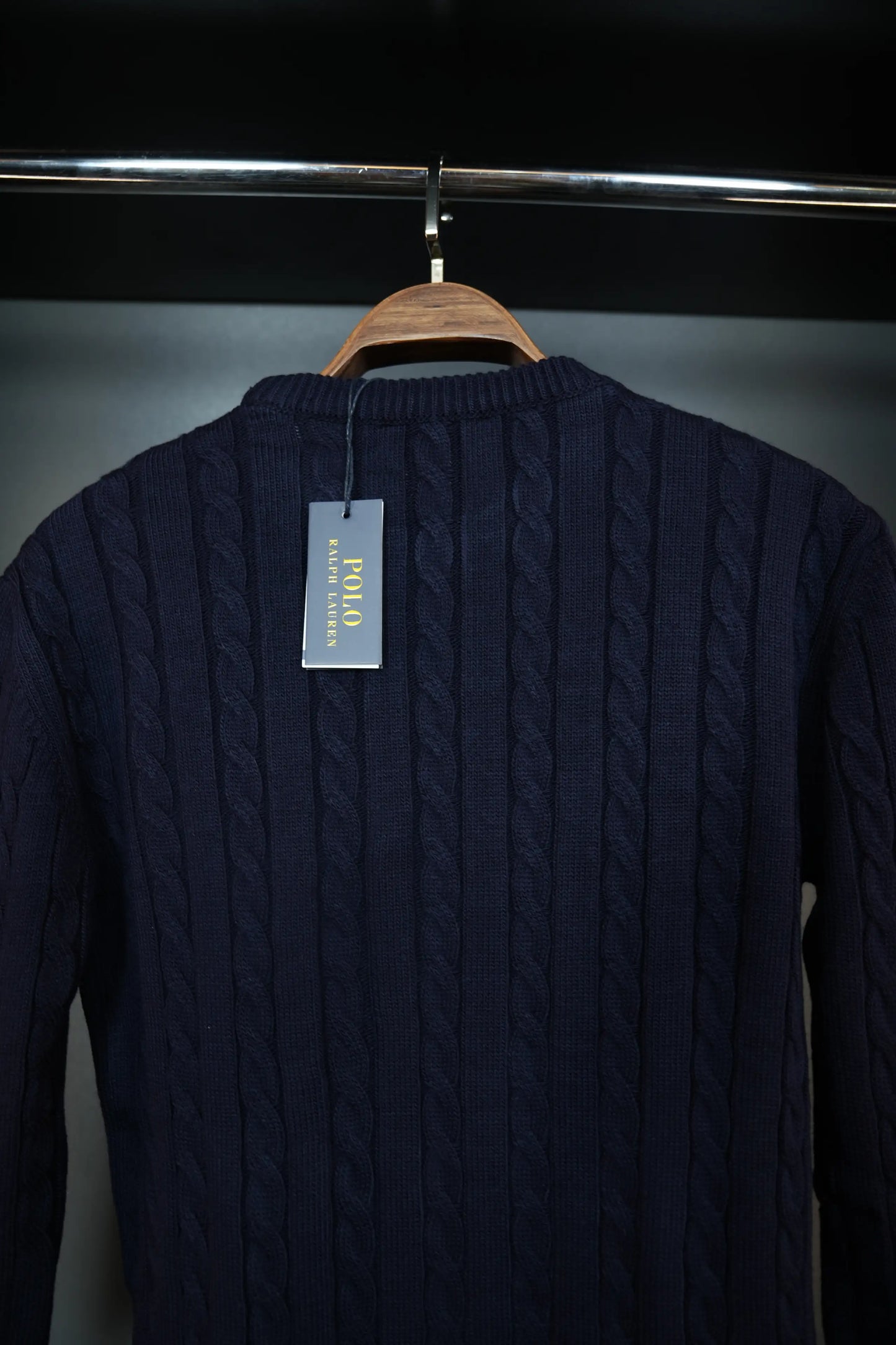 RALPH LAUREN KNITTED SWEATER - NAVY BLUE