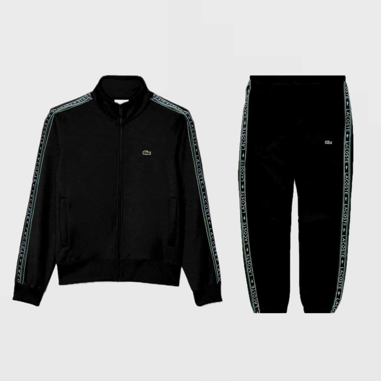 LACOSTE CLASSIC FIT CSÍKOS TRÉNINGRUHA - ZÖLD CSÍKOS