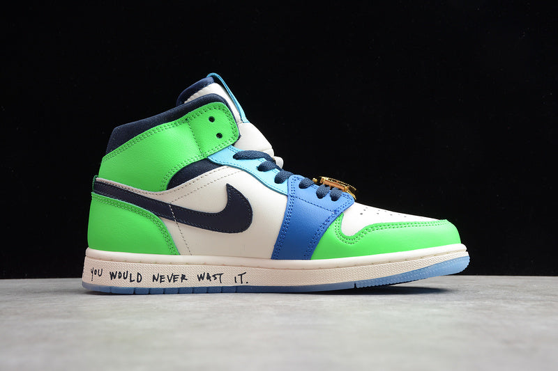 AIR JORDAN 1 MID SE FEARLESS MELODY EHSANI WHITE/ORANGE