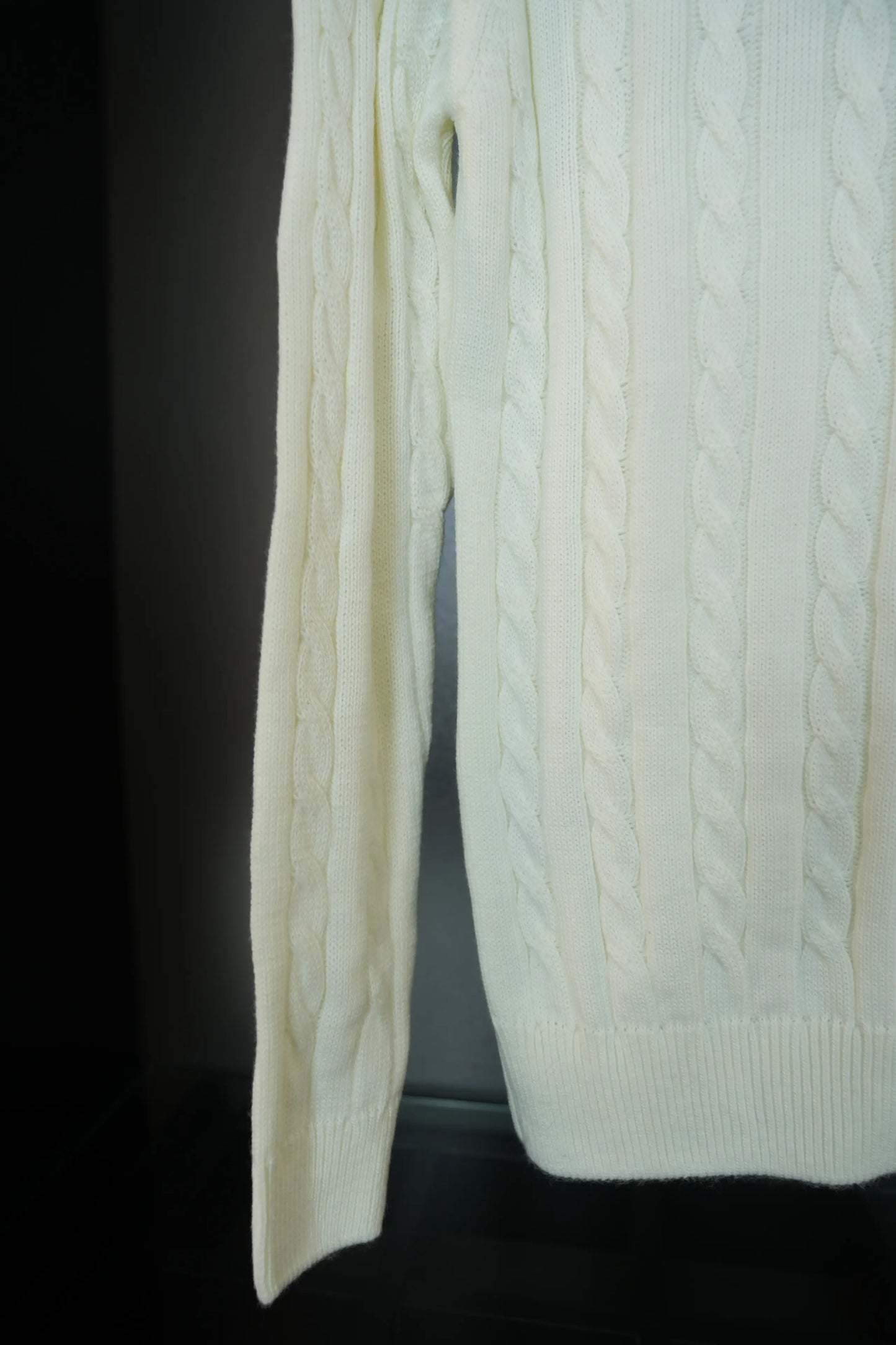 RALPH LAUREN KNITTED SWEATER - WHITE