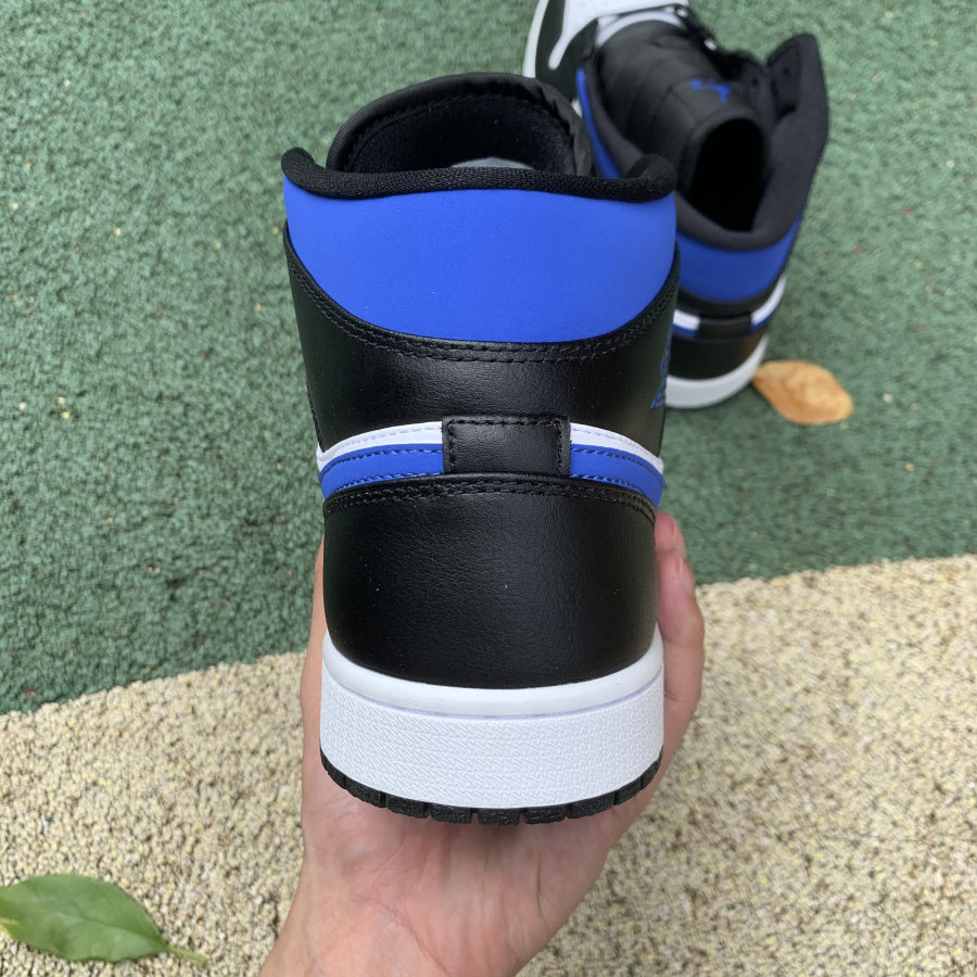 AIR JORDAN 1 MID WHITE BLACK ROYAL