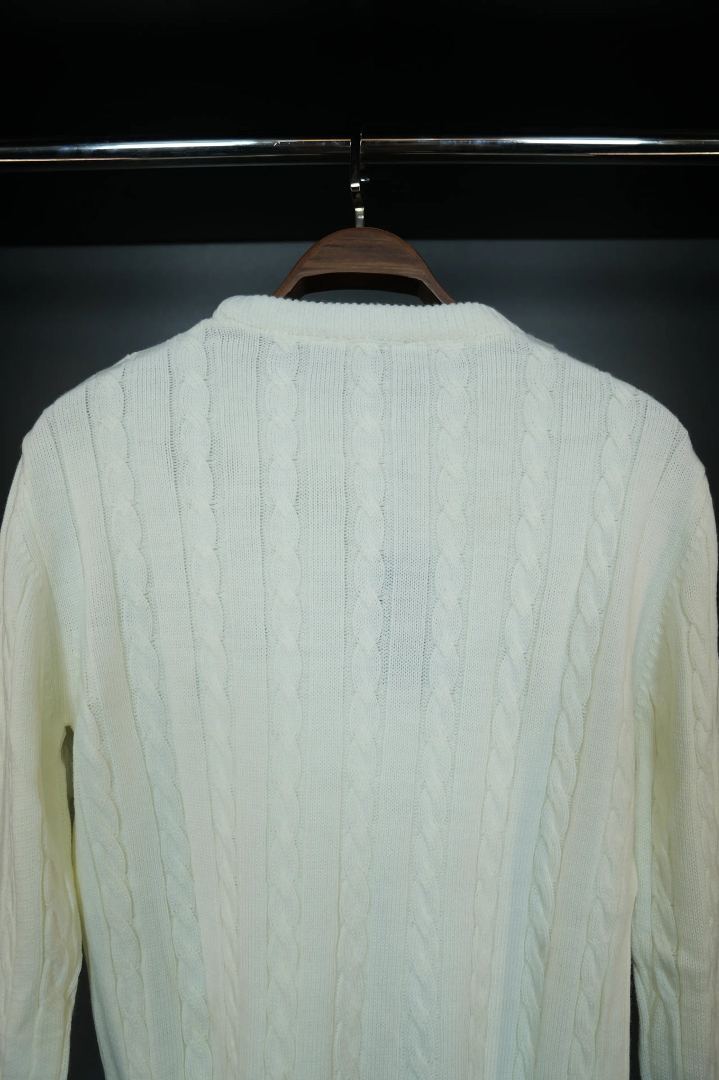 RALPH LAUREN KNITTED SWEATER - WHITE