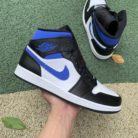 AIR JORDAN 1 MID WHITE BLACK ROYAL