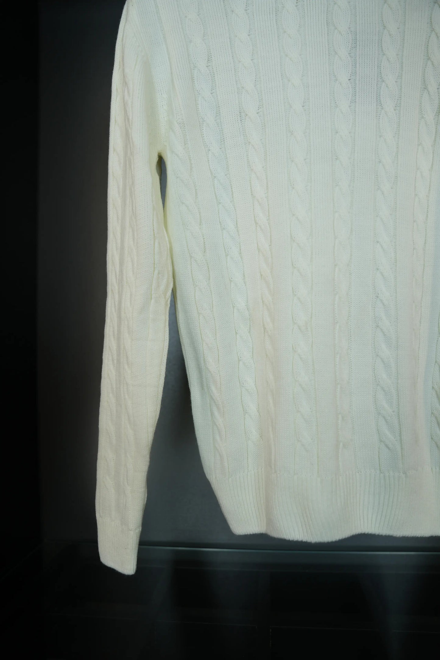 RALPH LAUREN KNITTED SWEATER - WHITE