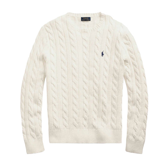 RALPH LAUREN KNITTED SWEATER - WHITE