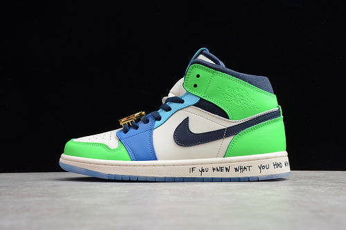 AIR JORDAN 1 MID SE FEARLESS MELODY EHSANI WHITE/ORANGE