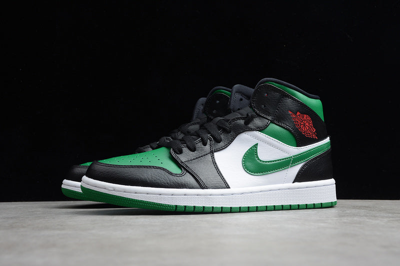 AIR JORDAN 1 MID GREEN TOE GREEN/BLACK/WHITE