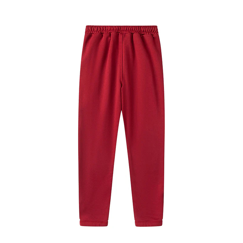 TRAPSTAR SCRIPT ZIP THROUGH HOODIE TRACKSUIT - RED
