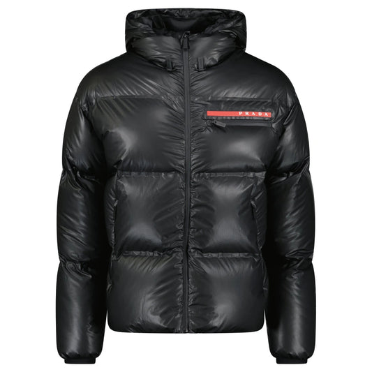 PRADA LIGHT RE-NYLON HOODED PUFFER JACKET