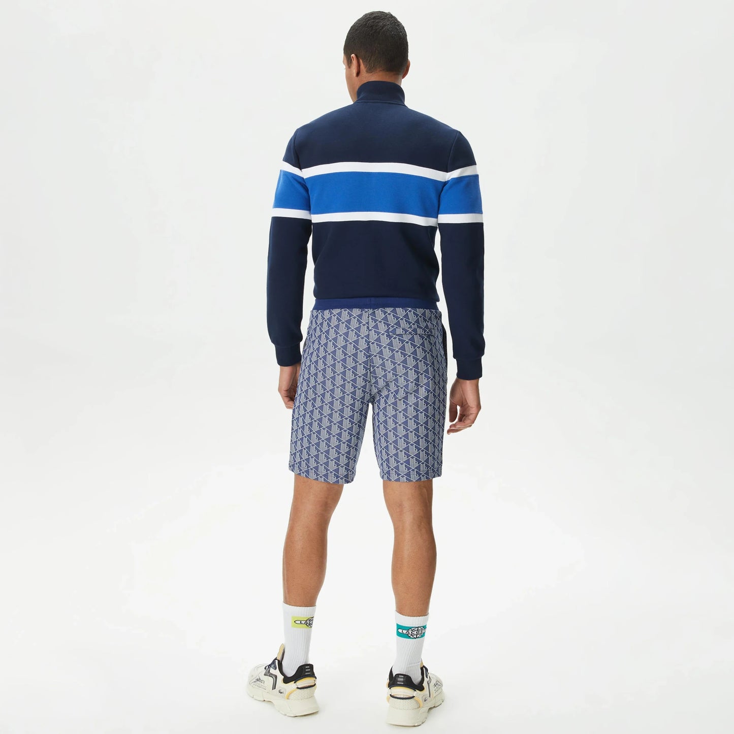 LACOSTE MONOGRAM KLASSZIKUS RÖVIDNADRÁG - MARINA KÉK/FEHÉR