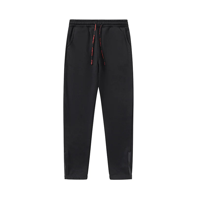 TRAPSTAR SCRIPT ZIP THROUGH HOODIE TRACKSUIT - BLACK/RED