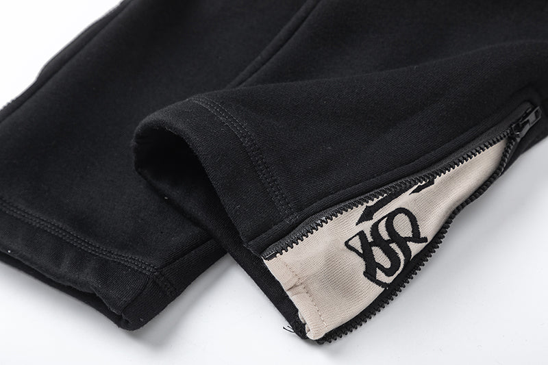 TRAPSTAR SCRIPT ZIP THROUGH HOODIE TRACKSUIT - BLACK/WHITE/PURPLE TINT