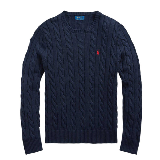 RALPH LAUREN KNITTED SWEATER - NAVY BLUE