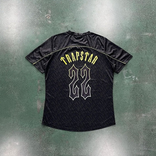 TRAPSTAR T FOOTBALL JERSEY BLACK LIME