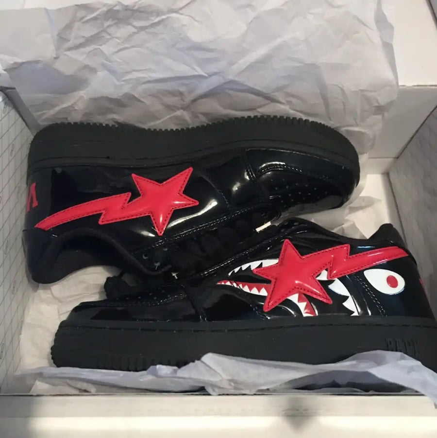 BAPESTA LOW BLACK SHARK FACE